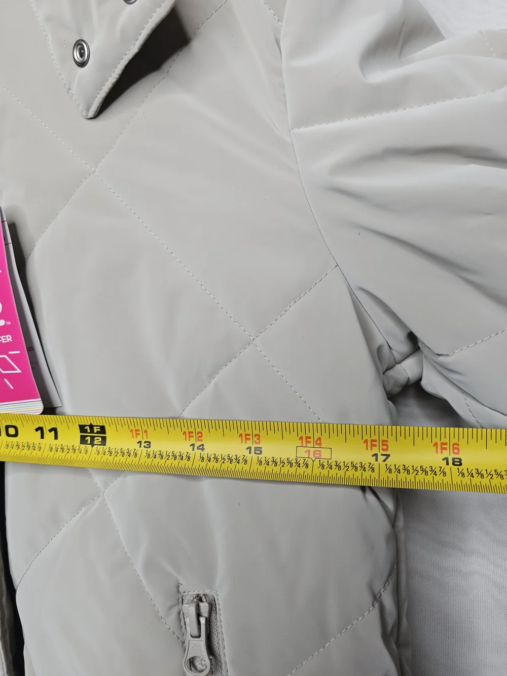 NWT Justice Girls Classic Puffer Jacket Sherpa Lined Gray L (12/14) Minor Flaws